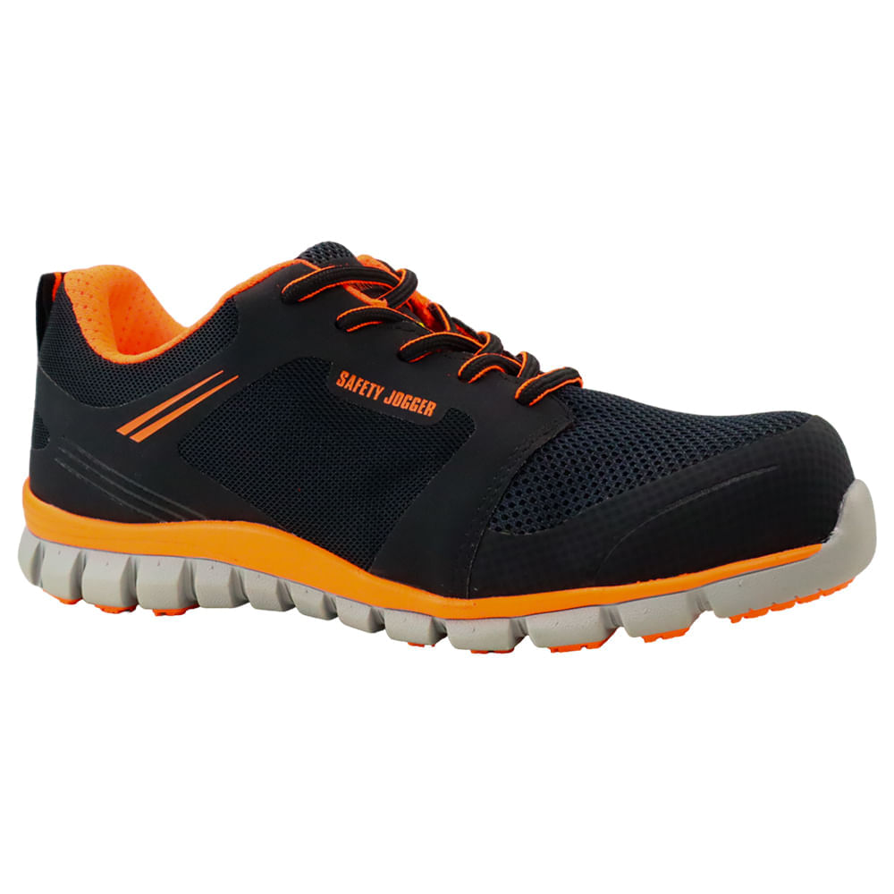 Zapatilla Safety Jogger Ligero Negra/Naranjo
