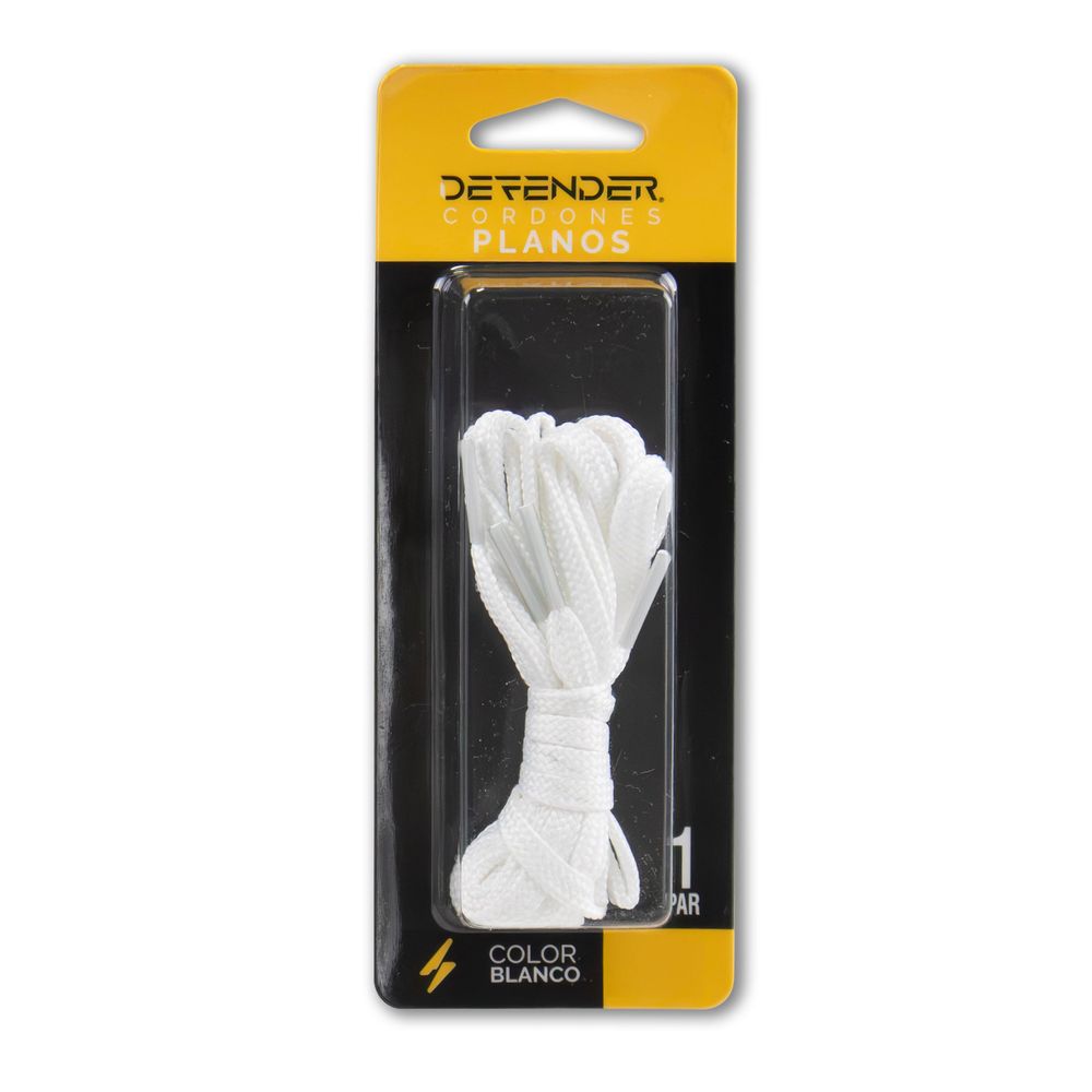 Cordones Defender Plano Blanco Large