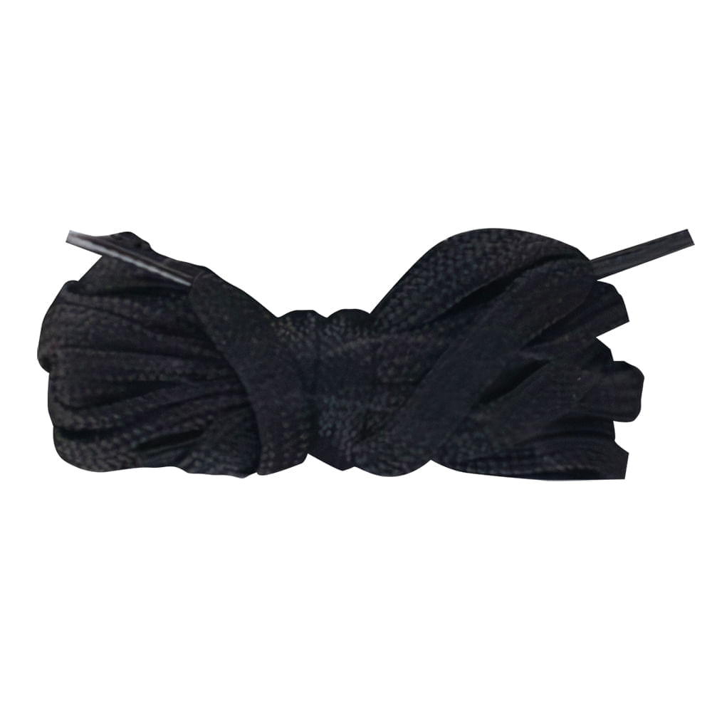 Cordones Defender Plano Negro Medium