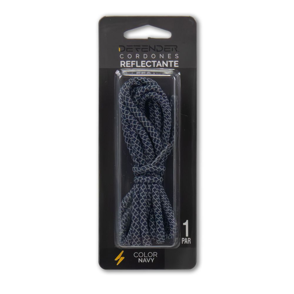 Cordones Defender Reflectante Navy Medium